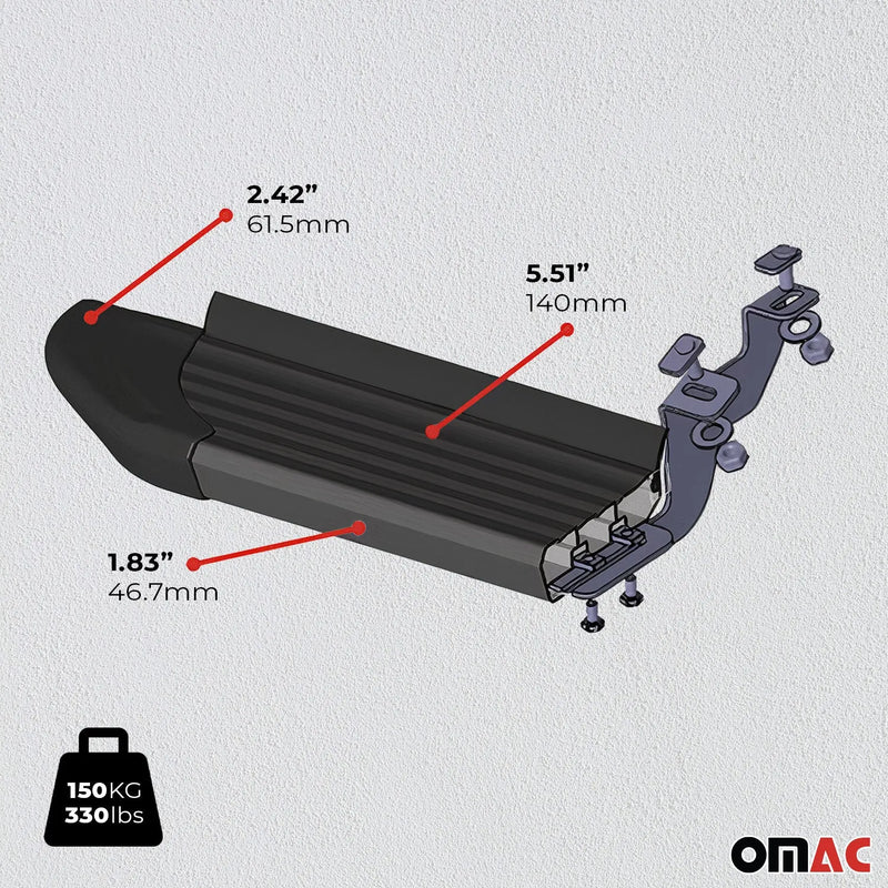 2015-2022 RAM ProMaster City Running Boards Side Steps Black