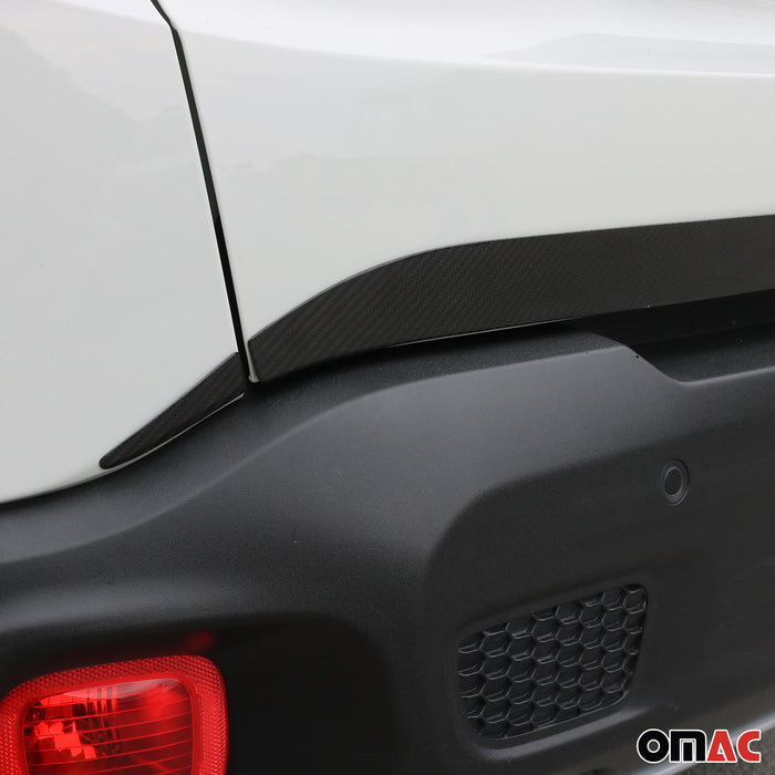 Rear Trunk Molding Trim for Jeep Renegade 2019-2023 Carbon Fiber Black 3 Pcs