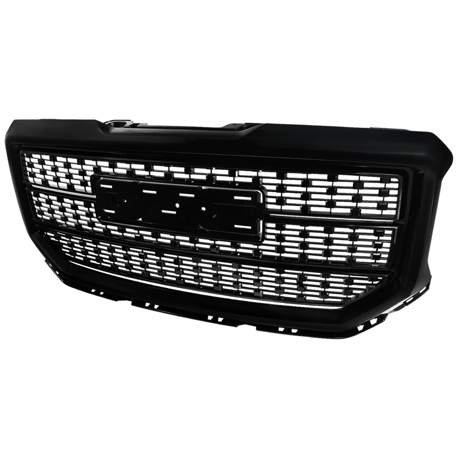2016-2018 GMC Sierra 1500 Jet Glossy Black ABS Denali Style Grille