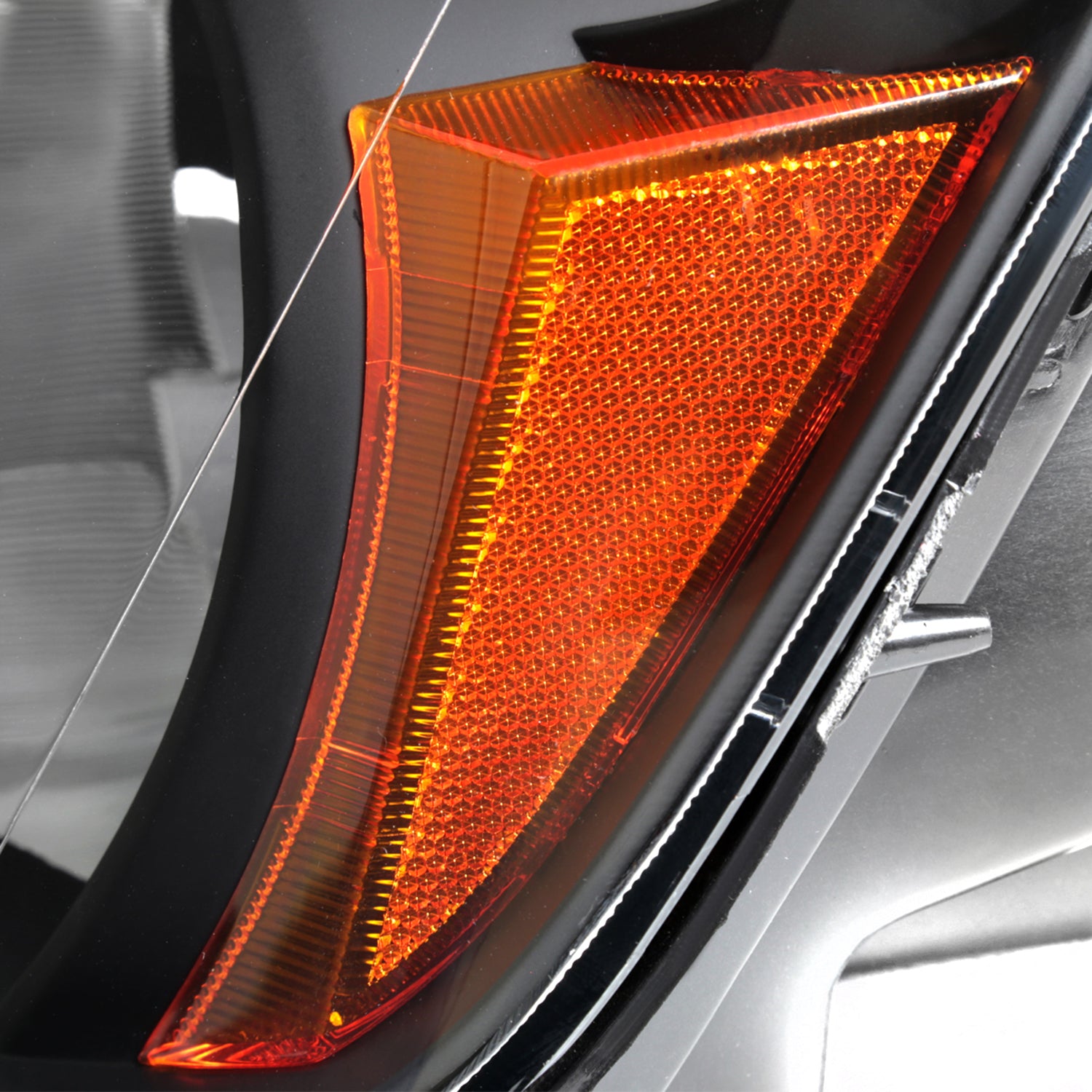 2002-2004 Honda CR-V Factory Headlights w/Amber Reflector Matt Black/Clear