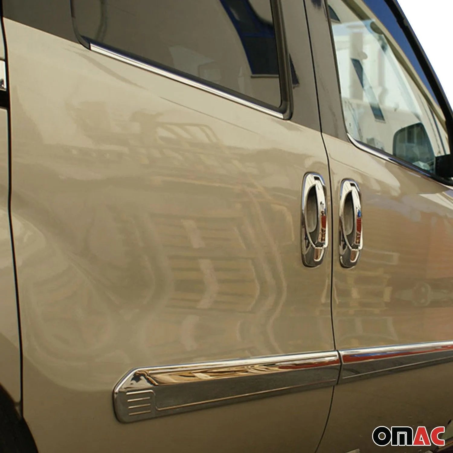 2015-2022 RAM ProMaster City B Pillar Trim Window & Side Door Trim Set Stainless Steel Chrome