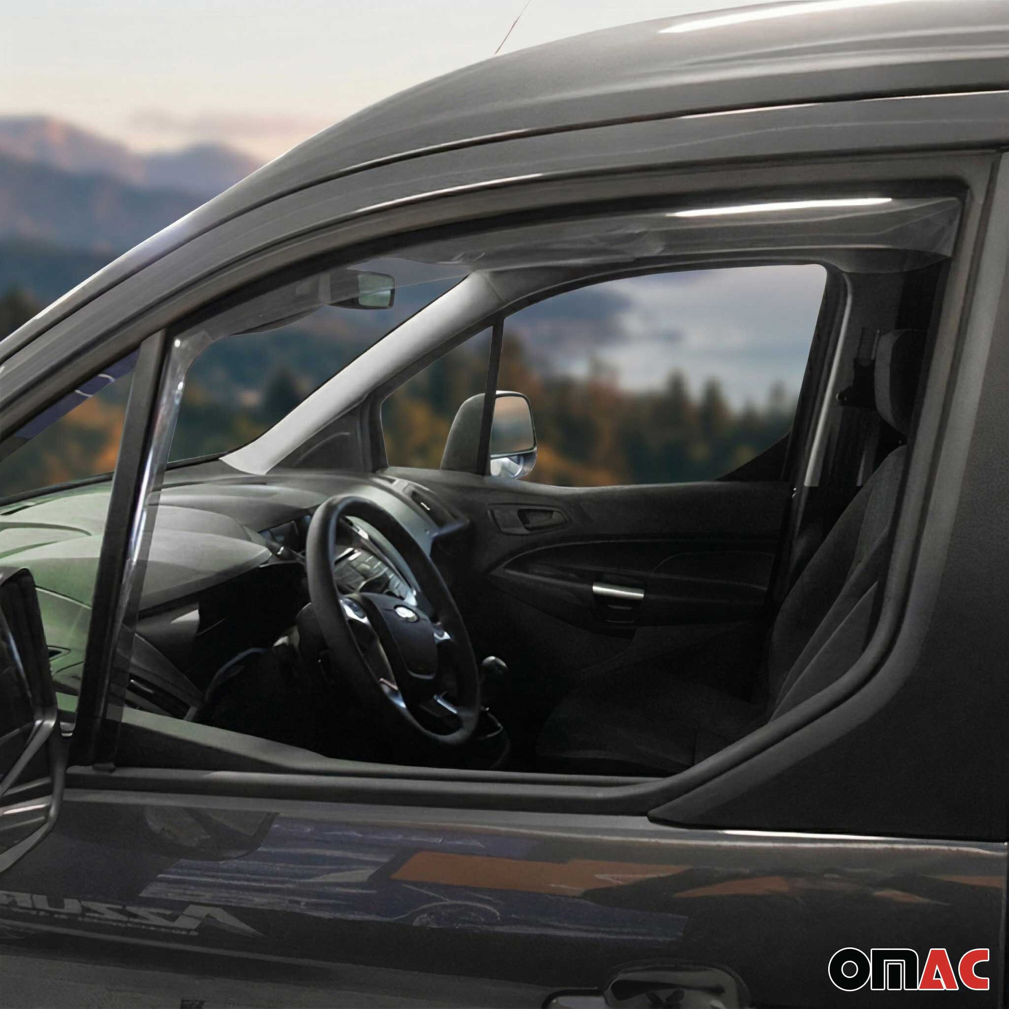2014-2019 Ford Transit Connect Window Visor Vent Rain Deflector 2Pcs Smoke