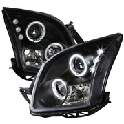 2006-2009 Ford Fusion Dual Halo Projector Headlights Matte Black/Clear Lens