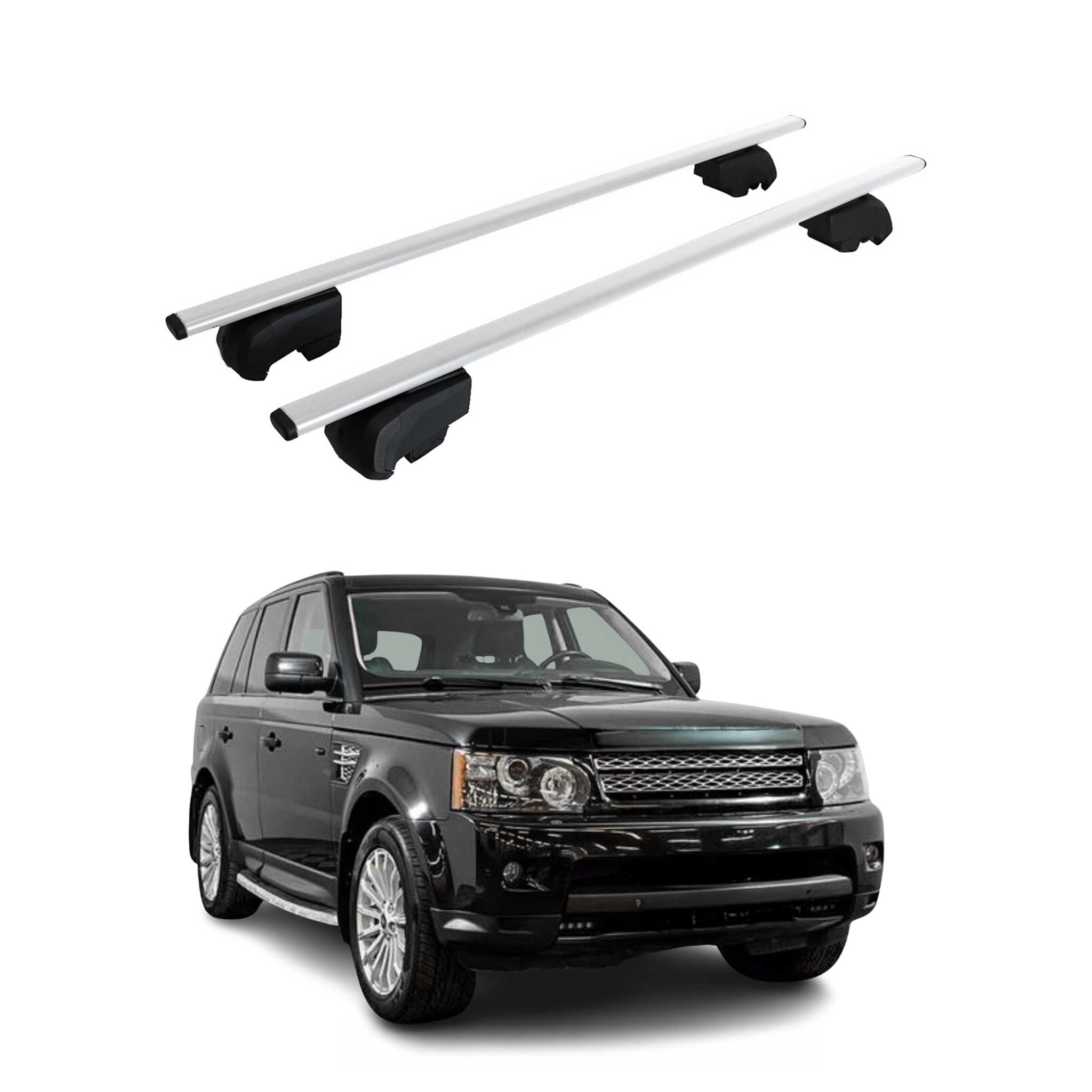 2006-2009 Land Rover Range Rover Sport Roof Rack Cross Bars Silver