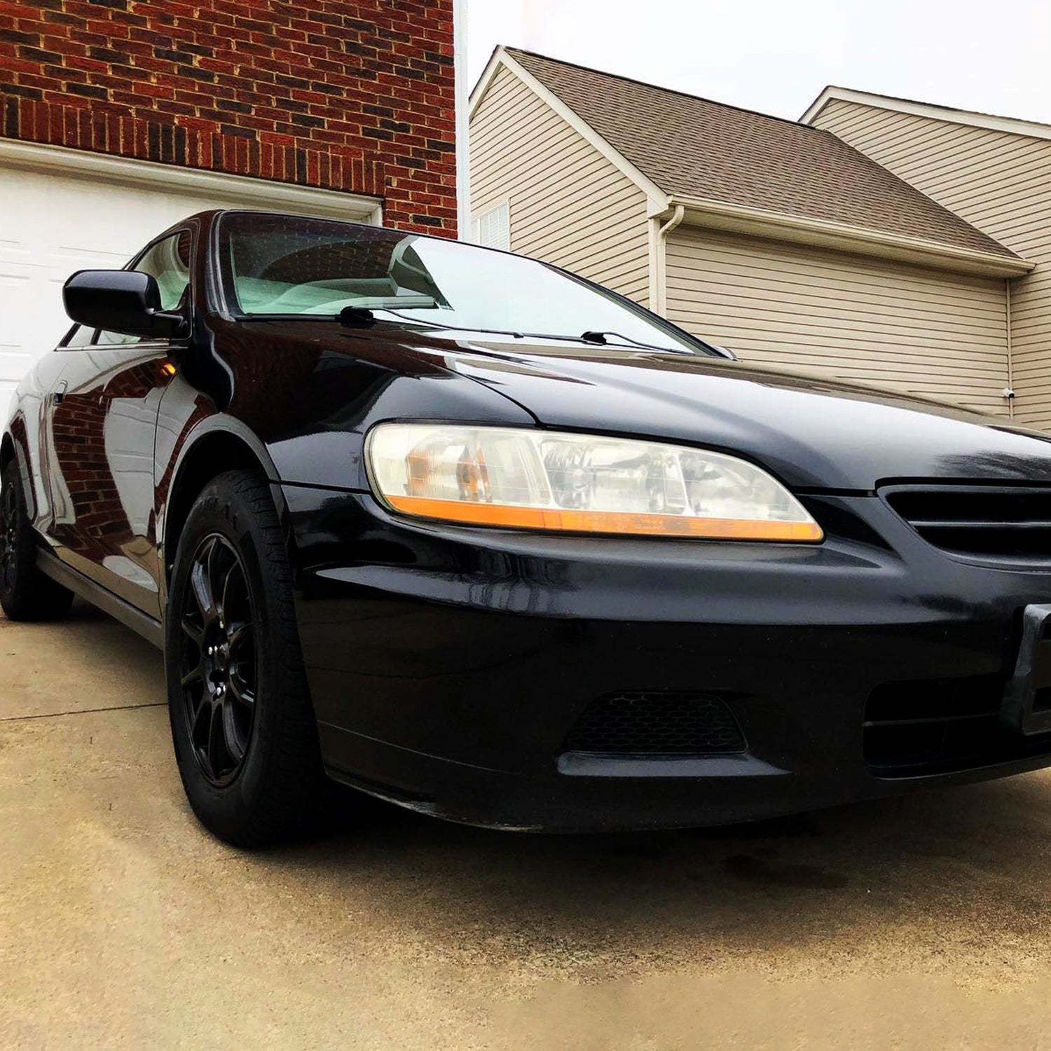 1998-2002 Honda Accord Factory Crystal Headlights Amber Reflector Chrome/Clear