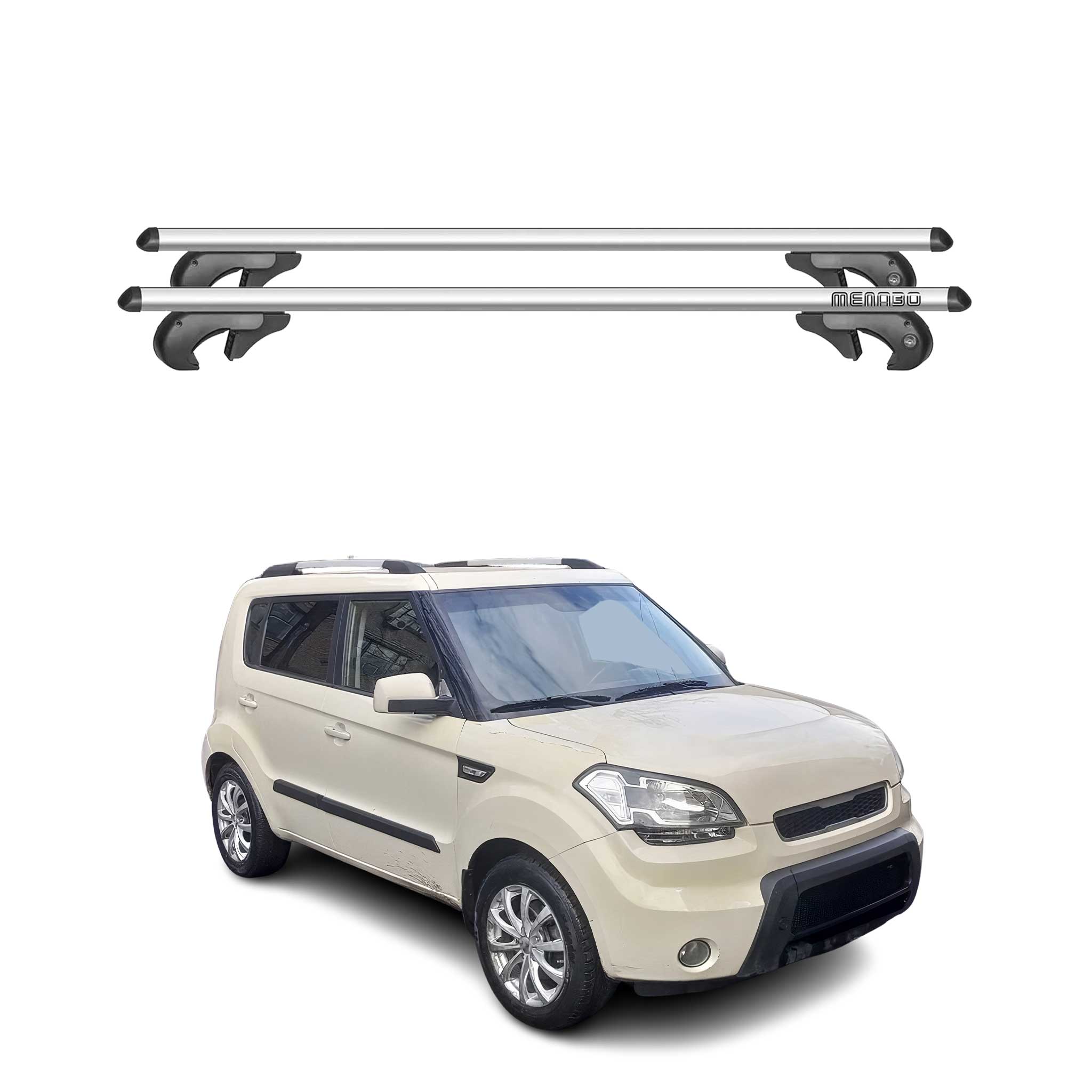 2010-2013 Kia Soul Roof Rack Cross Bars Silver