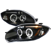 2006-2011 Mitsubishi Eclipse Dual Halo Projector Headlights Matte Black/Clear
