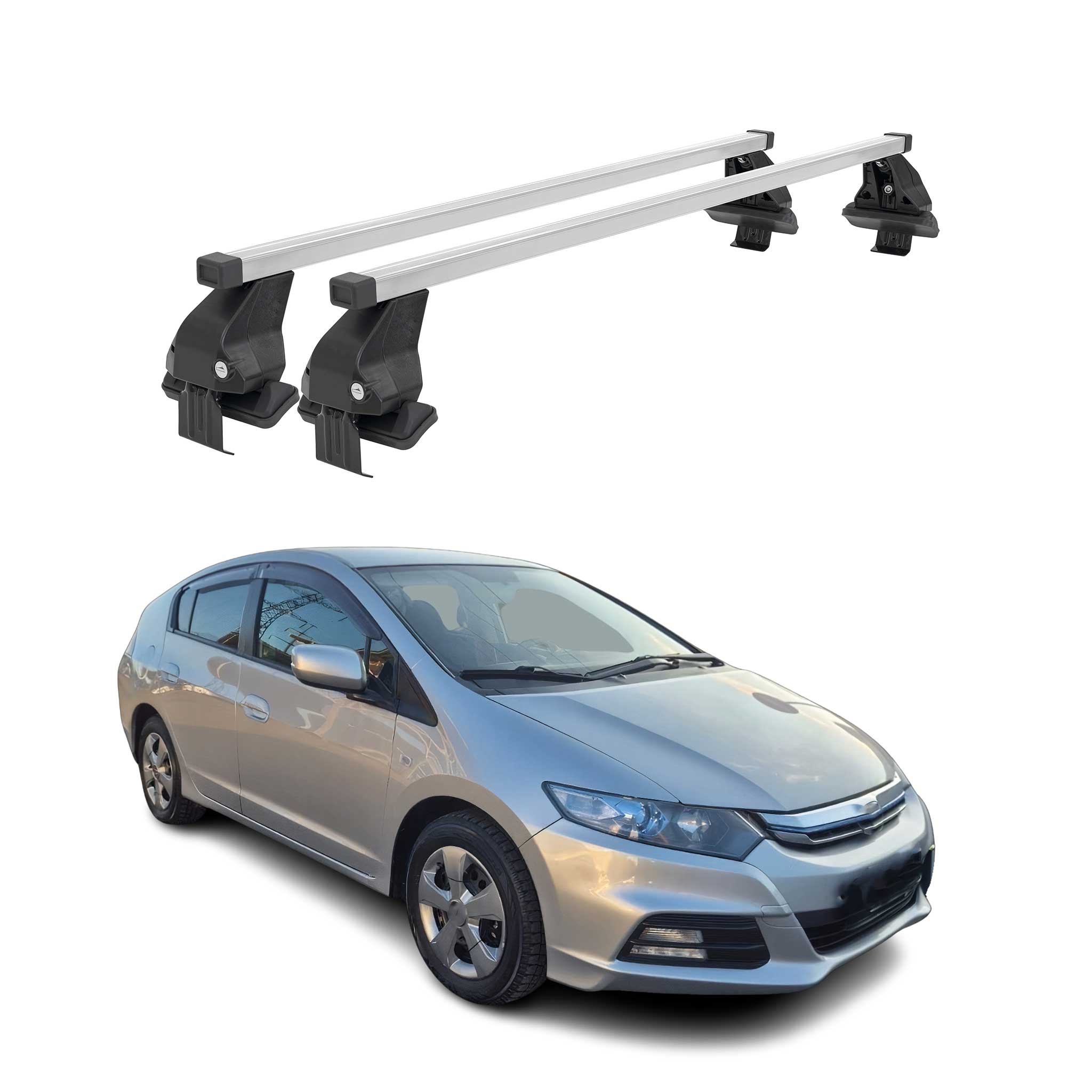 2010-2014 Honda Insight Roof Rack Cross Bars Silver