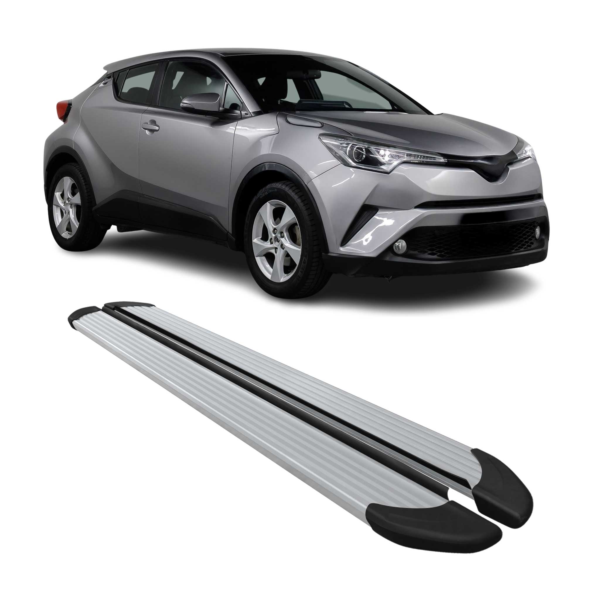 2018-2022 Toyota C-HR Hybrid Running Boards Side Steps Silver