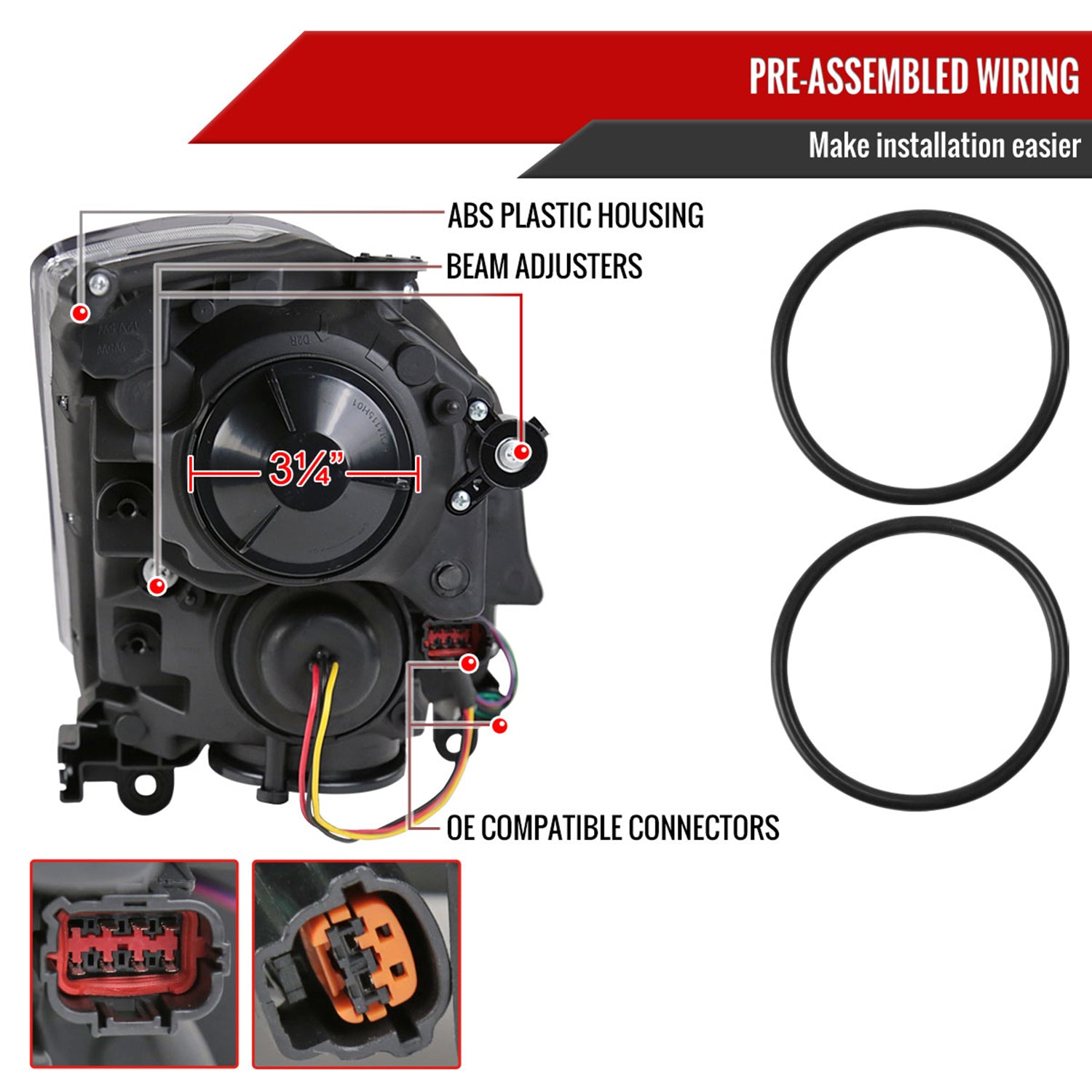 2003-2007 Infiniti G35 Coupe LED Projector Headlights Turn Signals Black Smoke