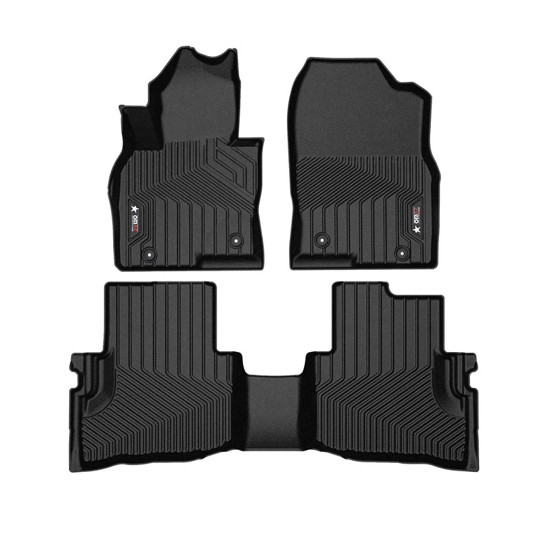 2016-2023 Mazda CX-9 Premium Floor Mats Liners First and Second Row Set Black