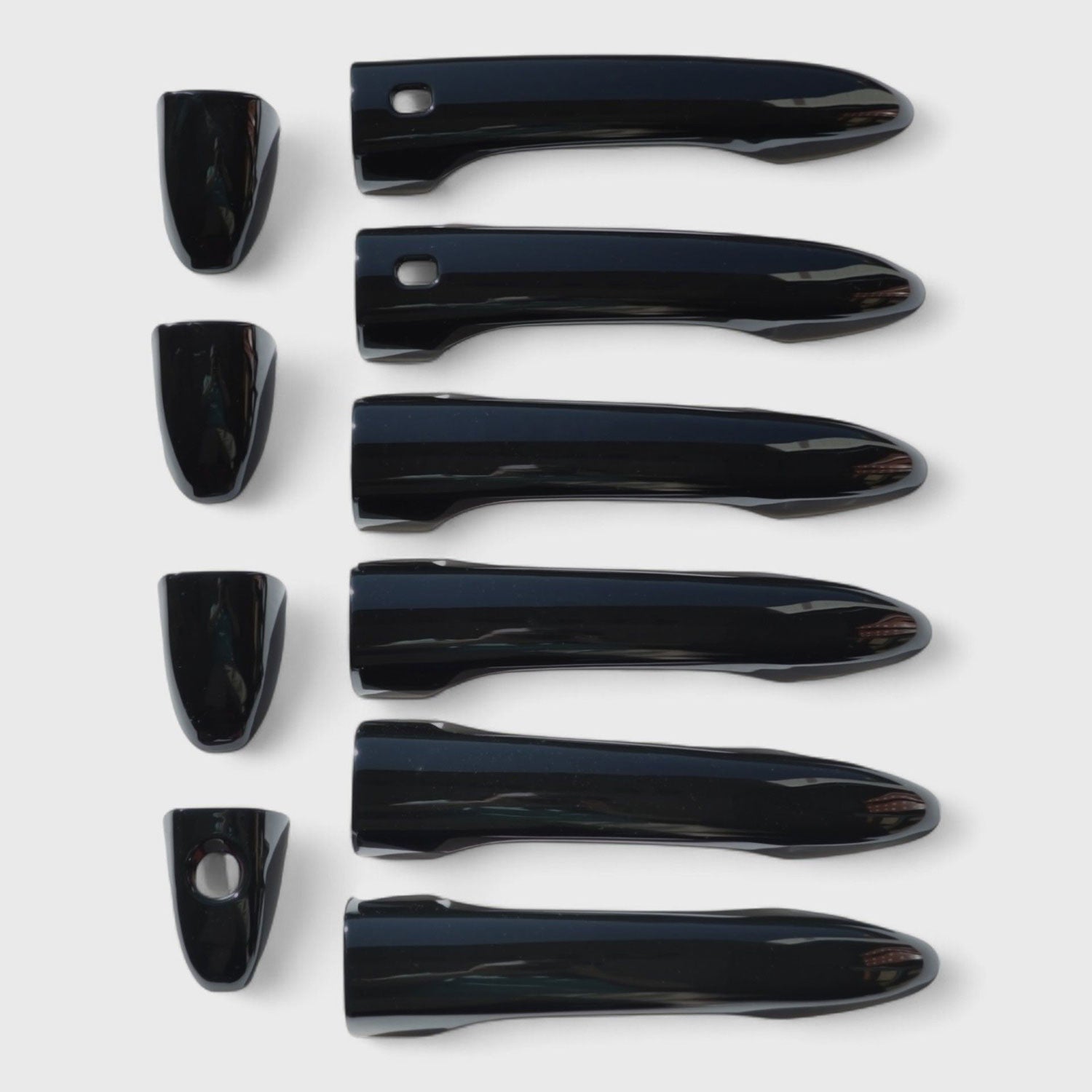2017-2025 Jeep Compass Door Handle Cover Gloss Black 10Pcs ABS Plastic