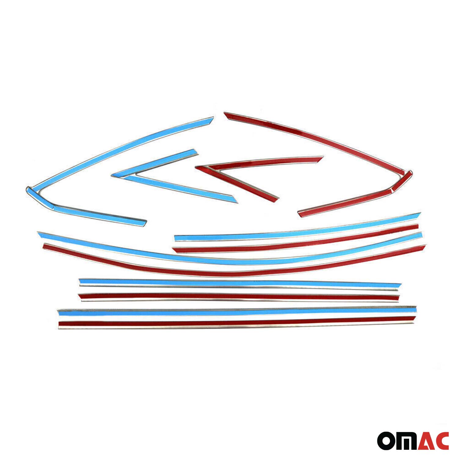 2012-2018 Ford Focus Sedan Window Molding Trim Streamer Stainless Steel