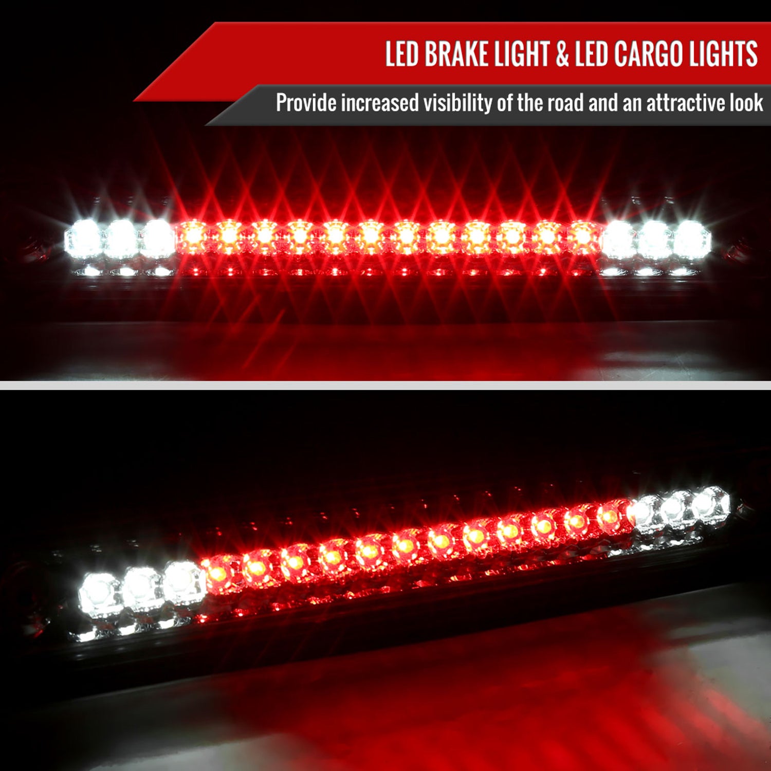 1994-2000 Chevrolet GMC C/K LED 3rd Brake Light Chrome Housing/Clear Lens