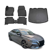2020-2025 Nissan Sentra Floor Mats & Cargo Liner Full Set Black
