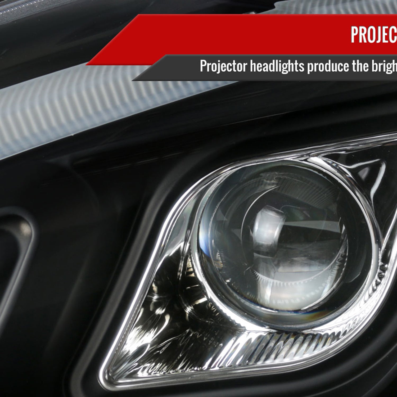 2007-2011 Honda CRV LED Bar Projector Headlights Matte Black/Clear Lens