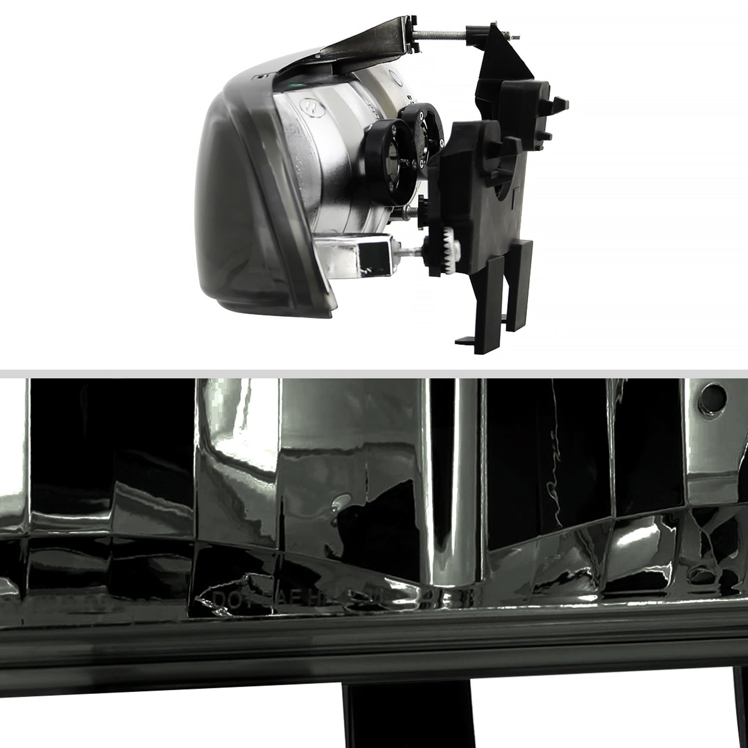 1998-2004 Chevy S10/Blazer Factory Style Headlights Chrome/Smoke Lens