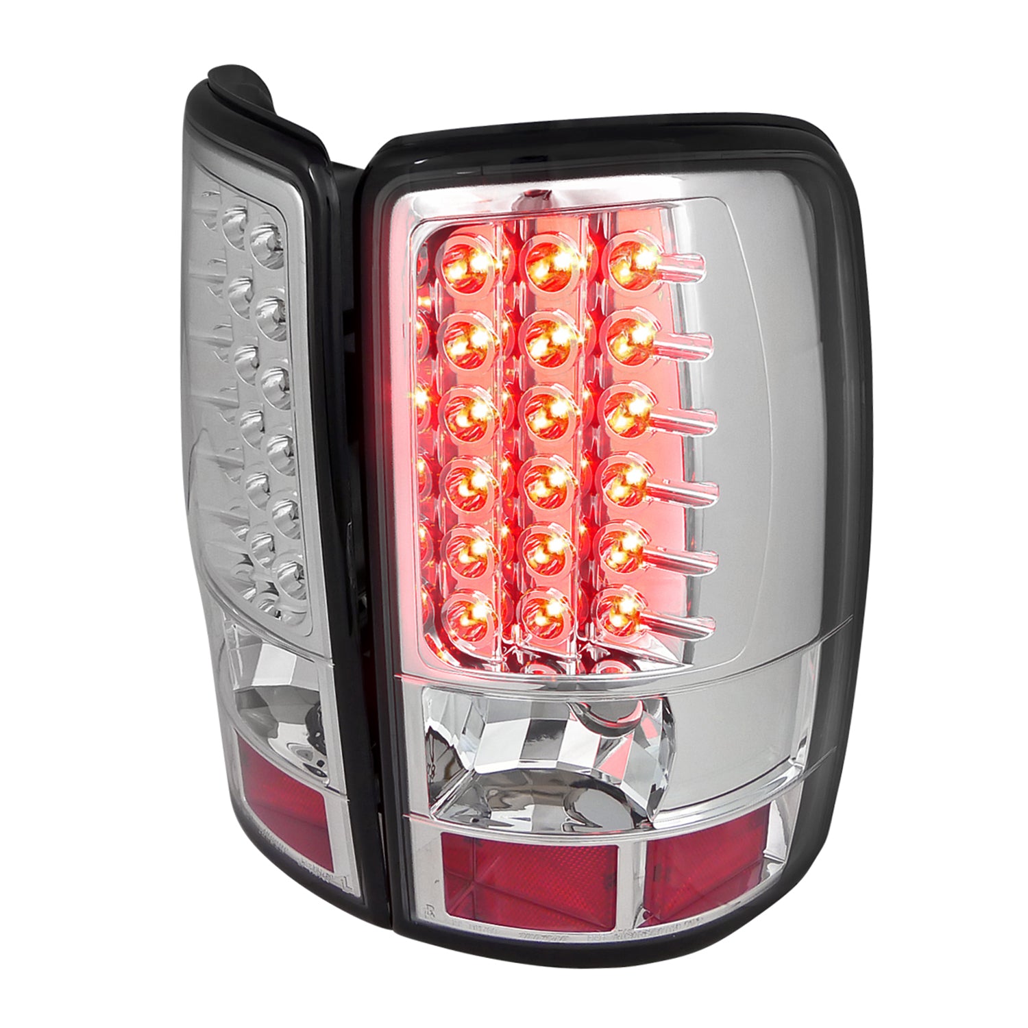 2000-2006 Chevy Suburban/Tahoe GMC Yukon/Yukon XL LED Tail Lights Chrome/Clear