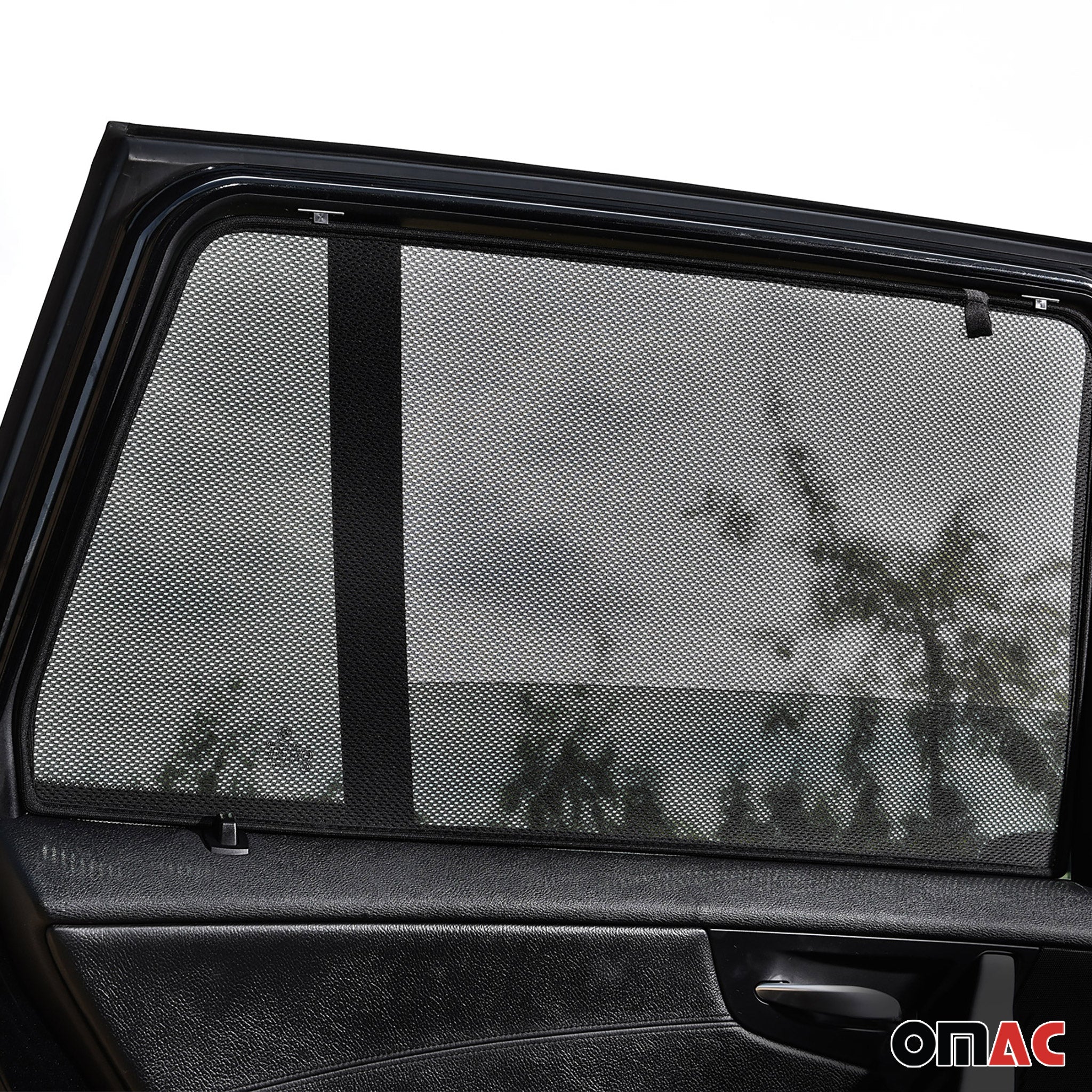 2004-2010 BMW X3 E83   Side Rear Window Curtain Mesh Black 2Pcs