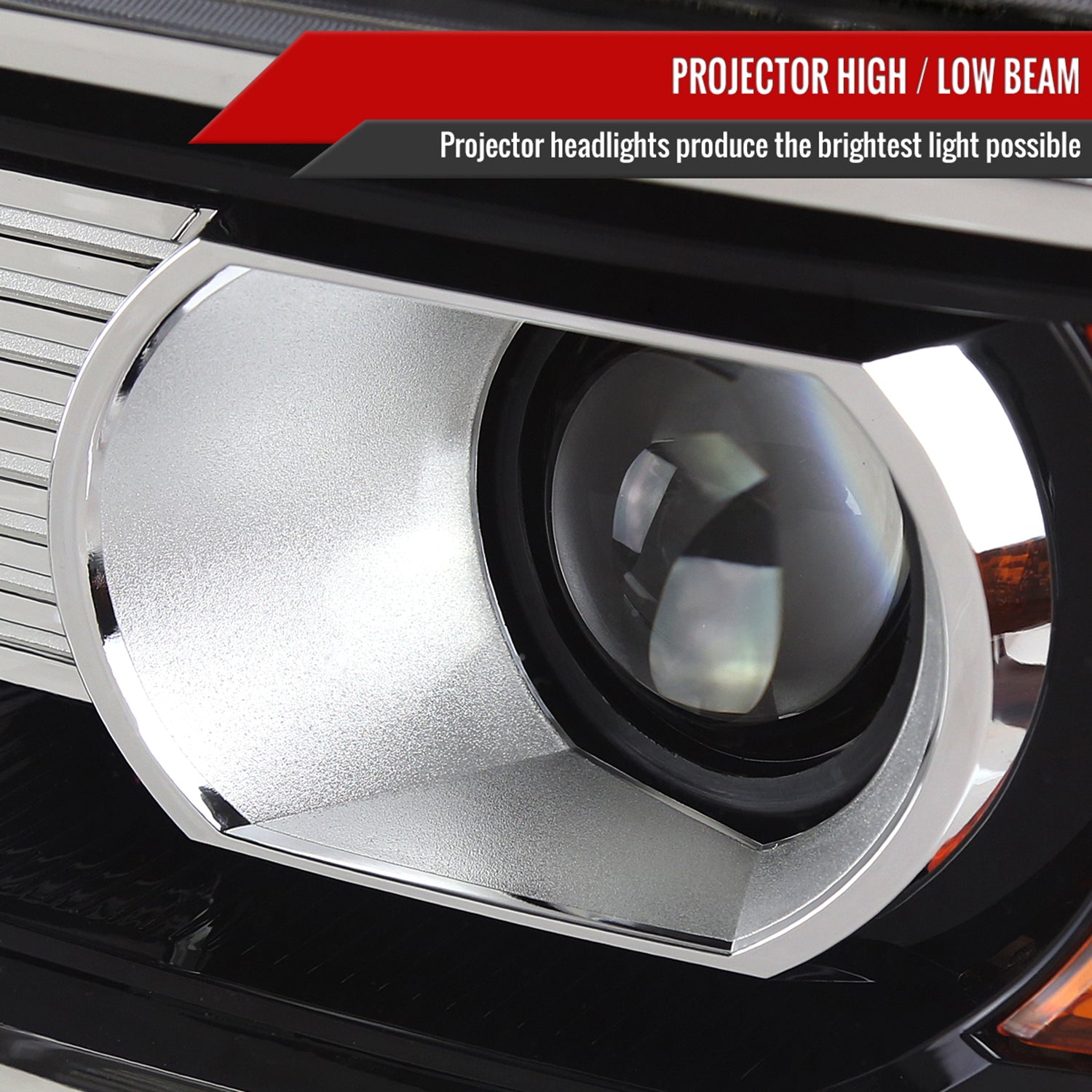 2014-2019 GMC Sierra LED Light Strip Projector Headlights Chrome/Clear Lens