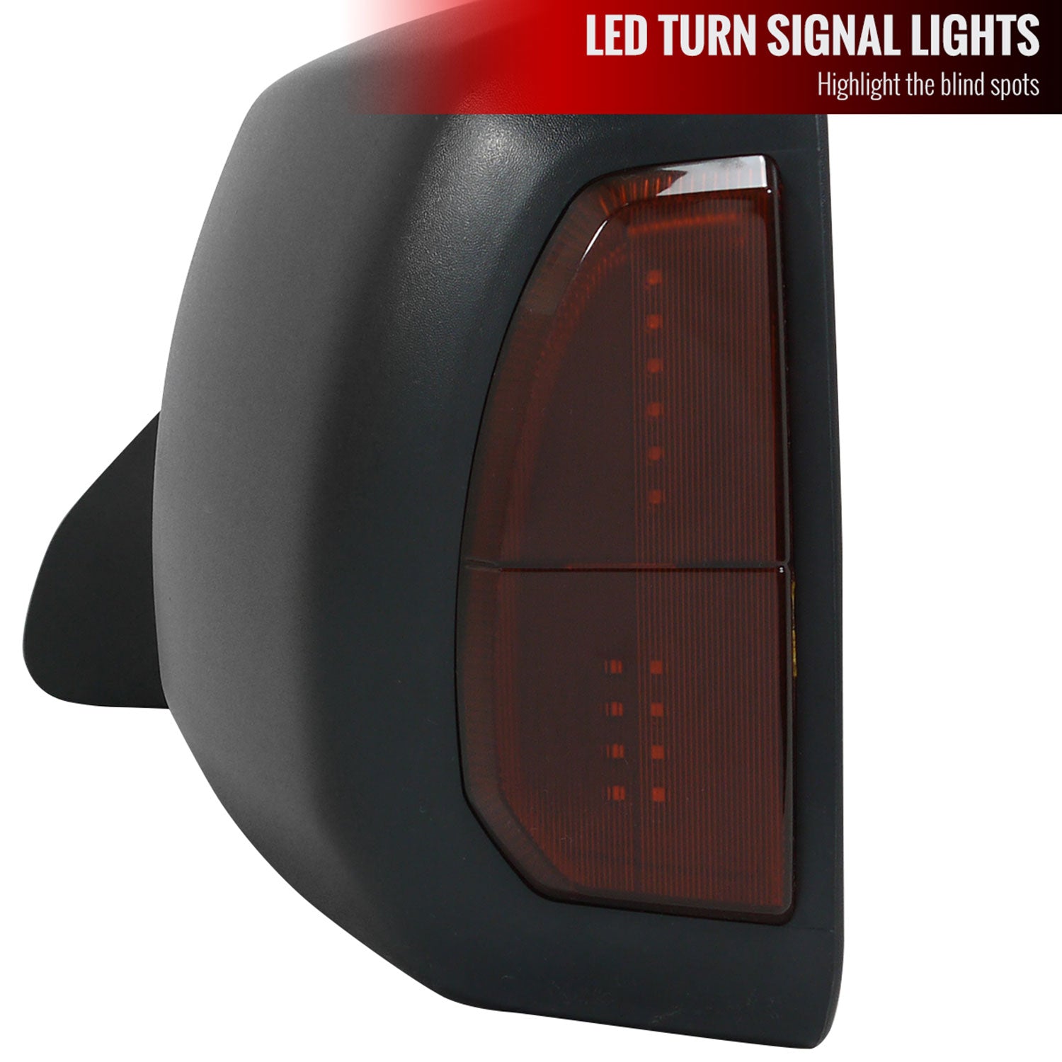 2007-2021 Toyota Tundra/08-2017 Sequoia Heated Manual Towing Mirrors Amber Lens