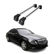 2010-2016 Mercedes E Class W212 Sedan Roof Rack Cross Bars Silver Aluminium 2 Pcs