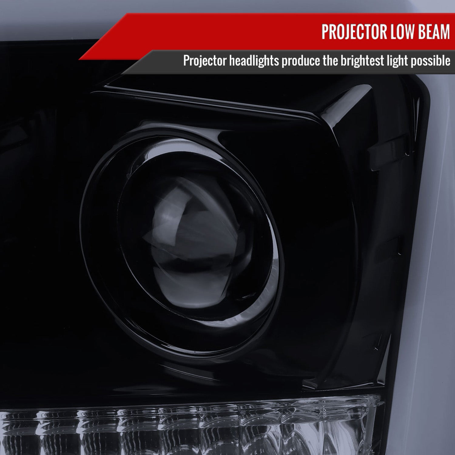 2004-2008 Ford F-150/Lincoln Mark LT LED CBar Projector Headlights Smoke