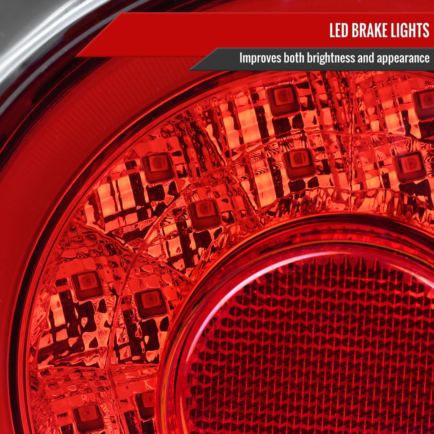 1989-1994 Nissan Skyline GT R32 JDM Red LED Tail Lights Chrome/Red Lens