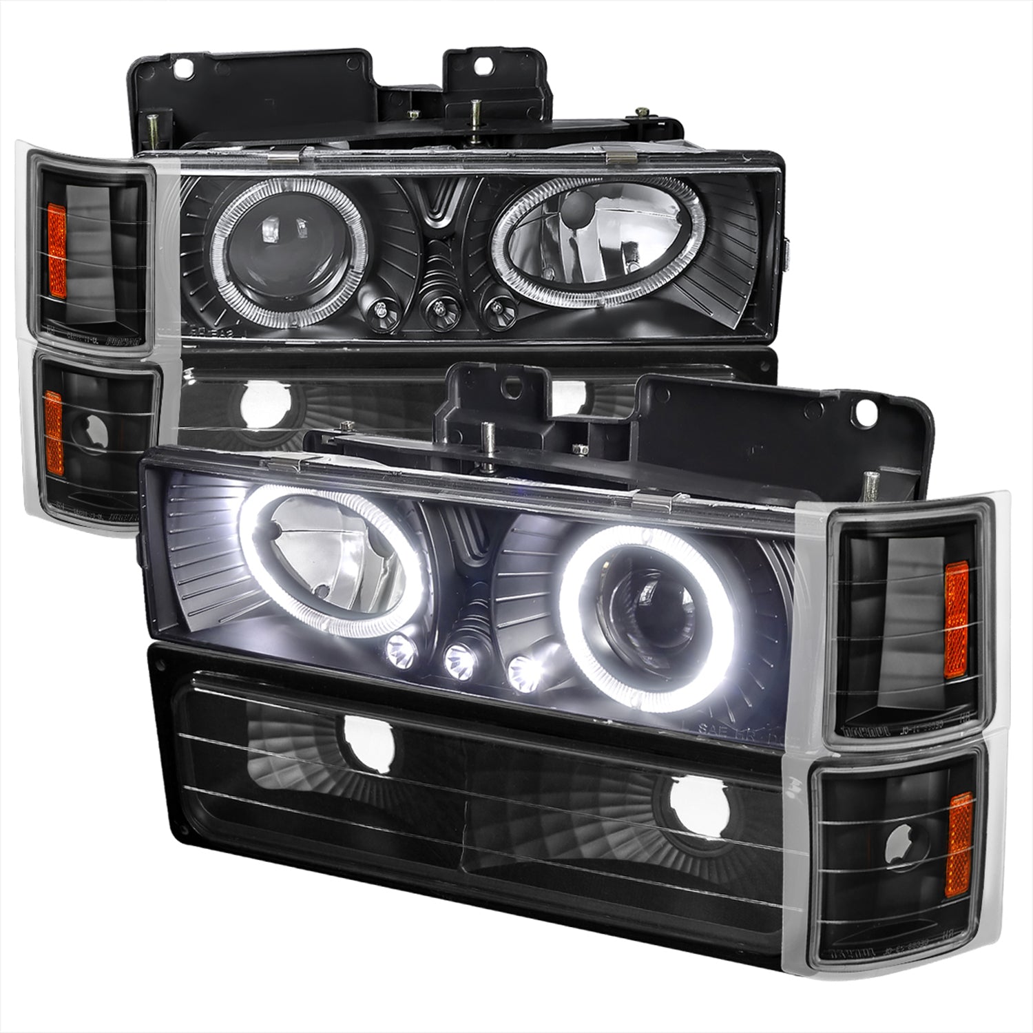 1994-1998 Chevy C/K 1500 2500/Tahoe Dual Halo Headlights & Corner Signal