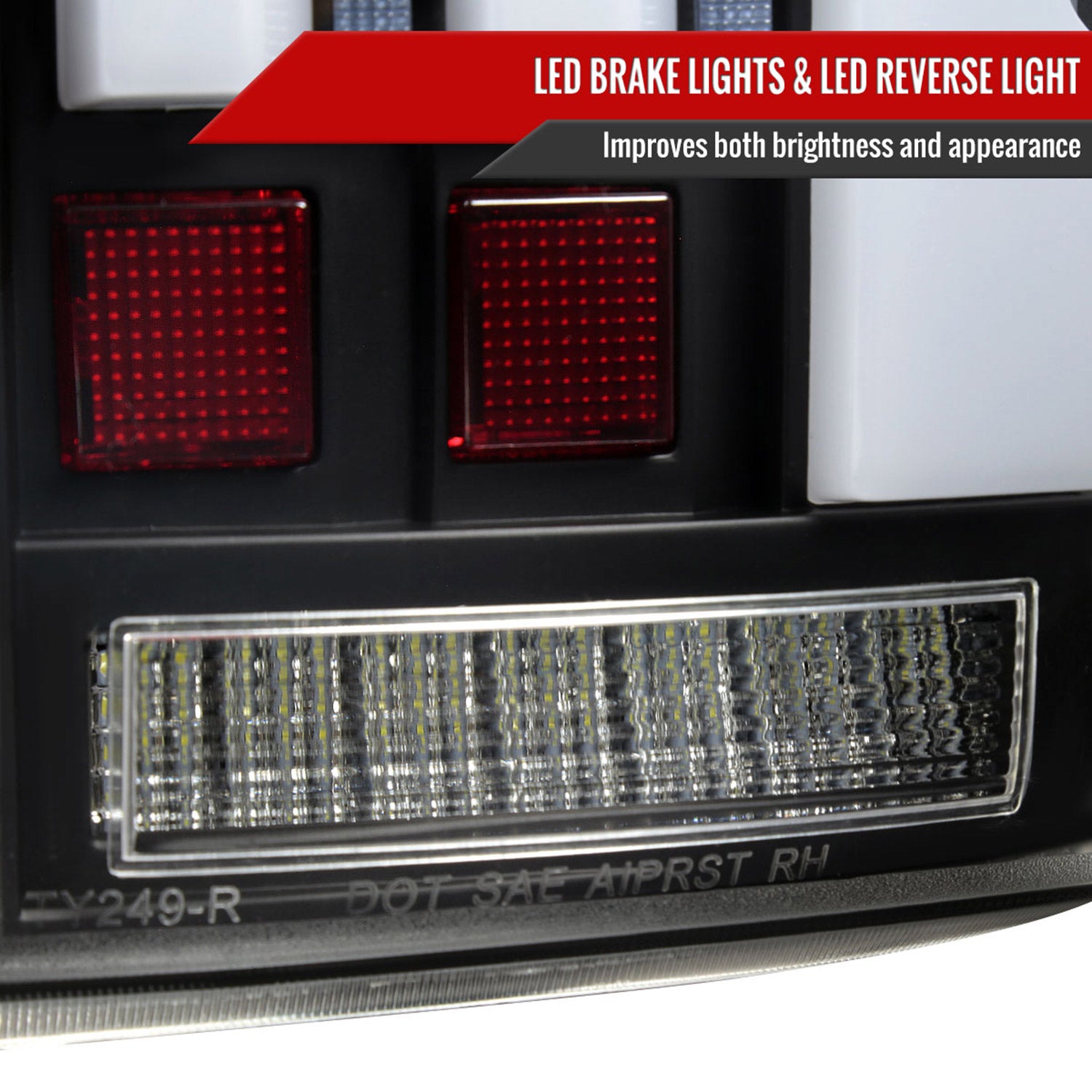 2007-2013 Toyota Tundra Sequential White LED Bar Tail Lights Matte Black/Clear