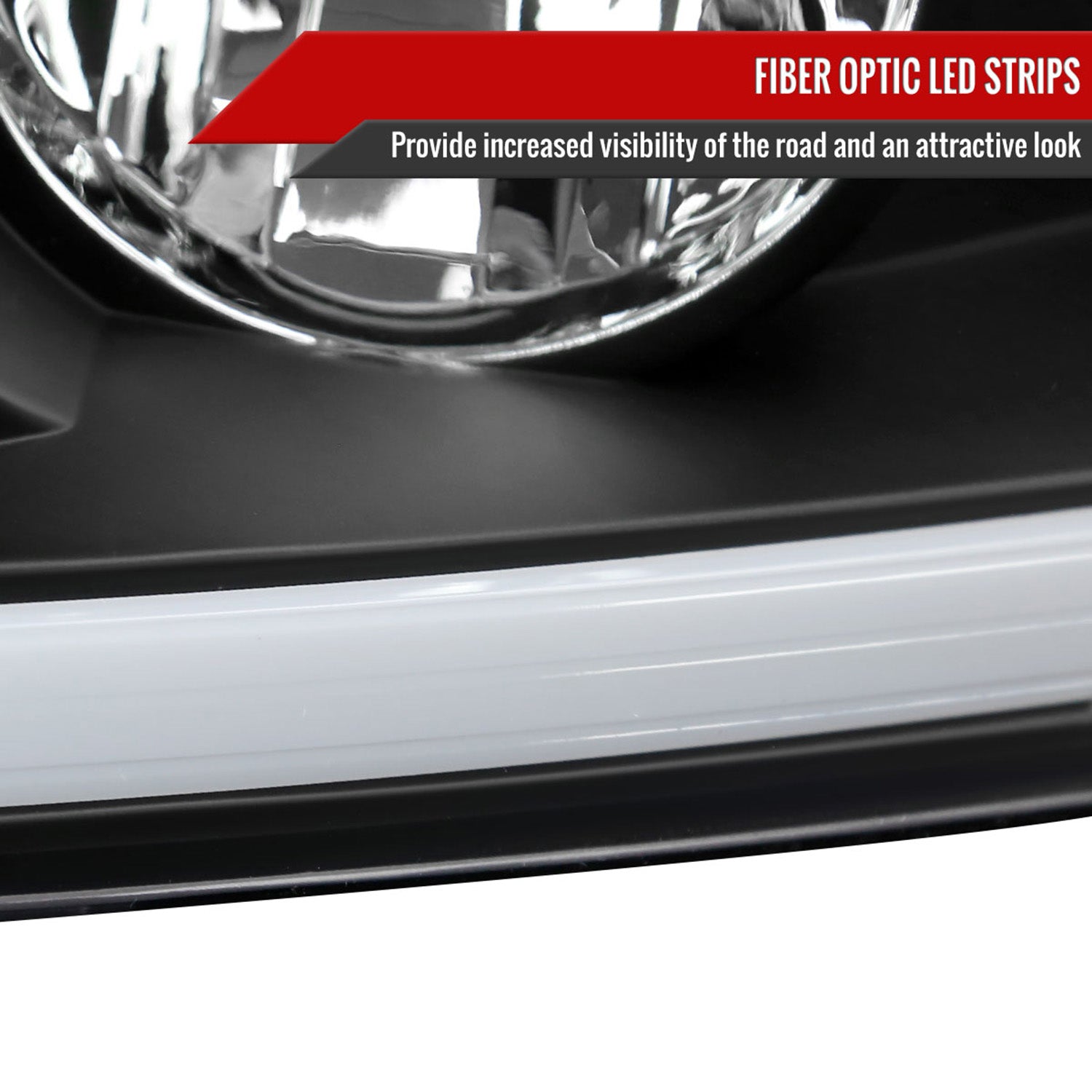 2004-2008 Ford F-150/06-2008 Lincoln Mark LT LED Tube Projector Headlights Black