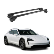 Roof Racks Cross Bars Carrier for Porsche Taycan Cross Turismo 2021-26 TÜV Black