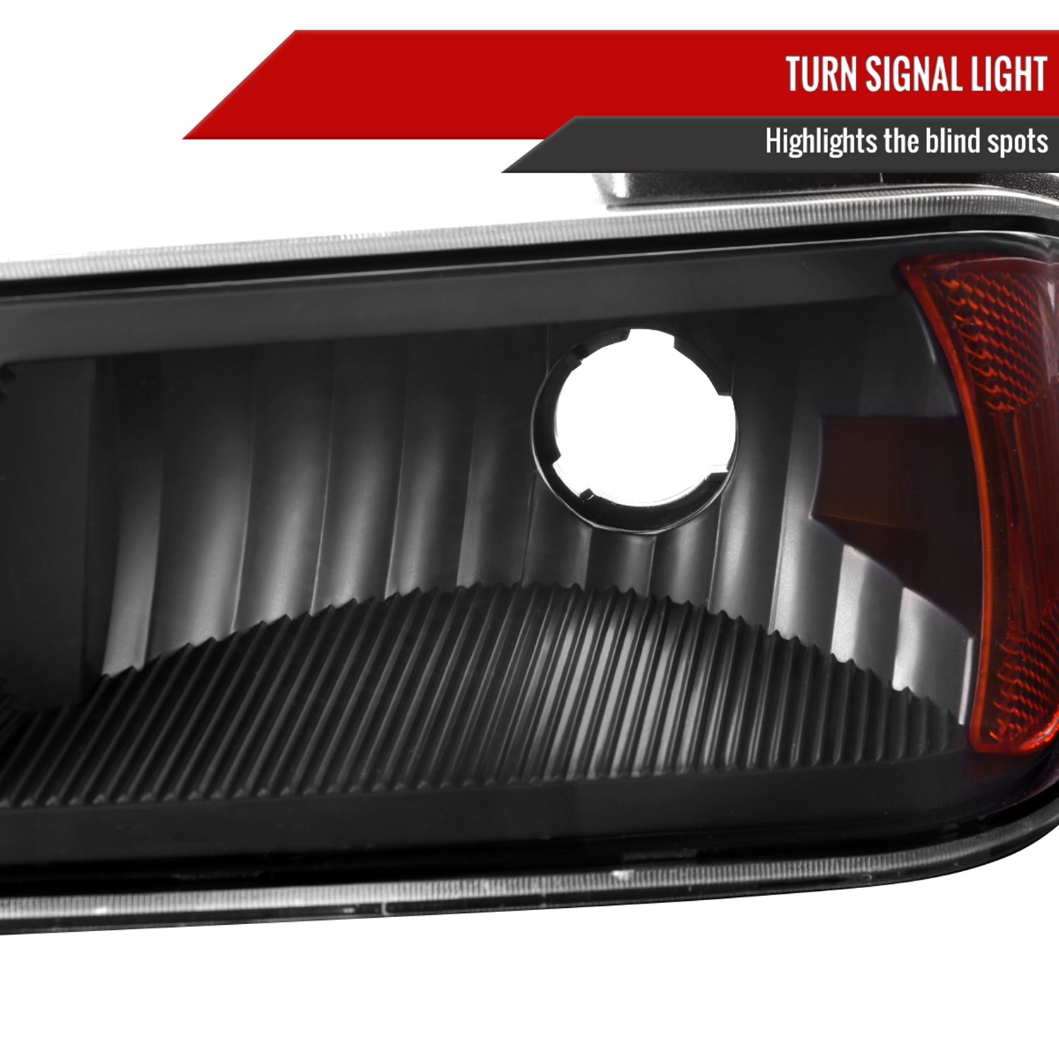 2004-2012 Chevy Colorado/ Canyon/ I-Series Headlights&Corner Lights Pair Black