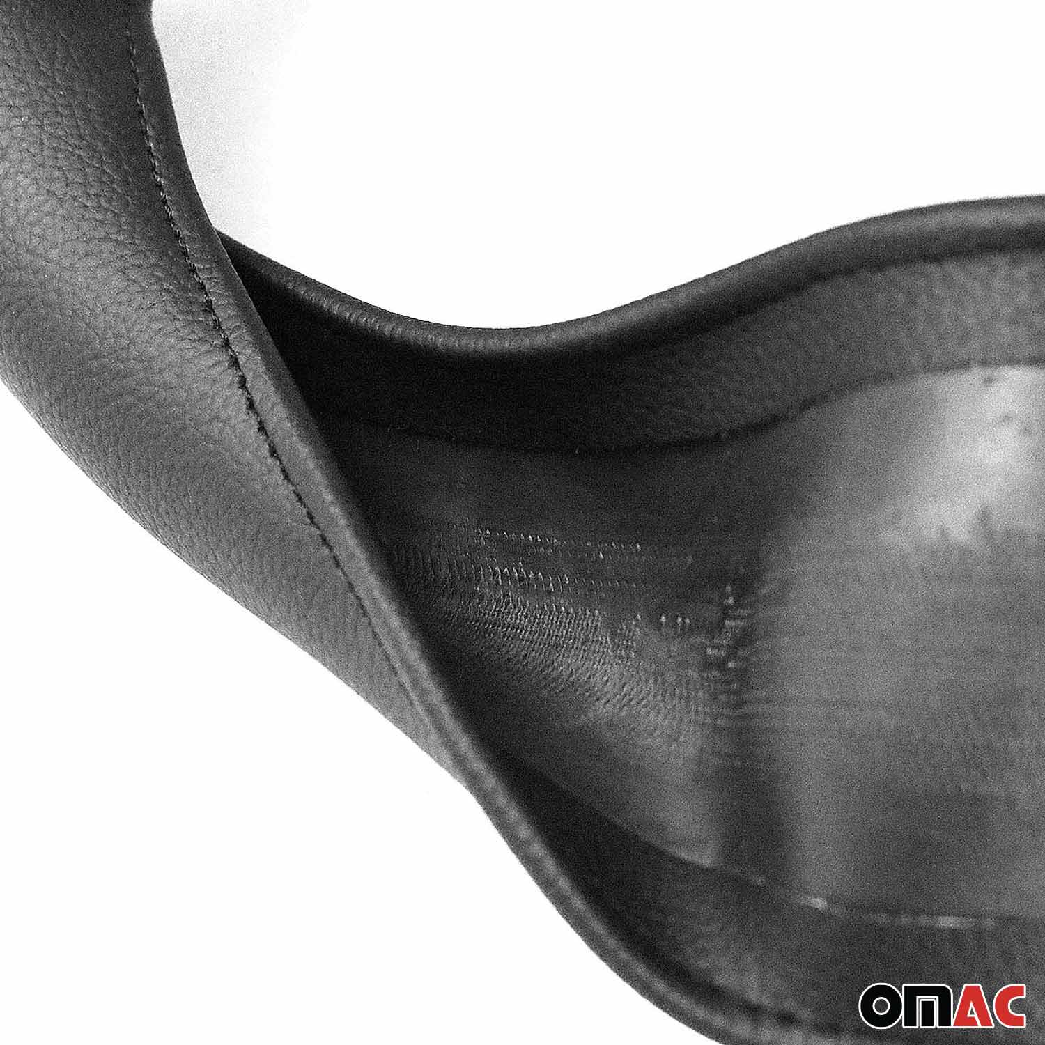 14.5-15.5’’ Steering Wheel Cover Black Leather Anti-slip Breathable