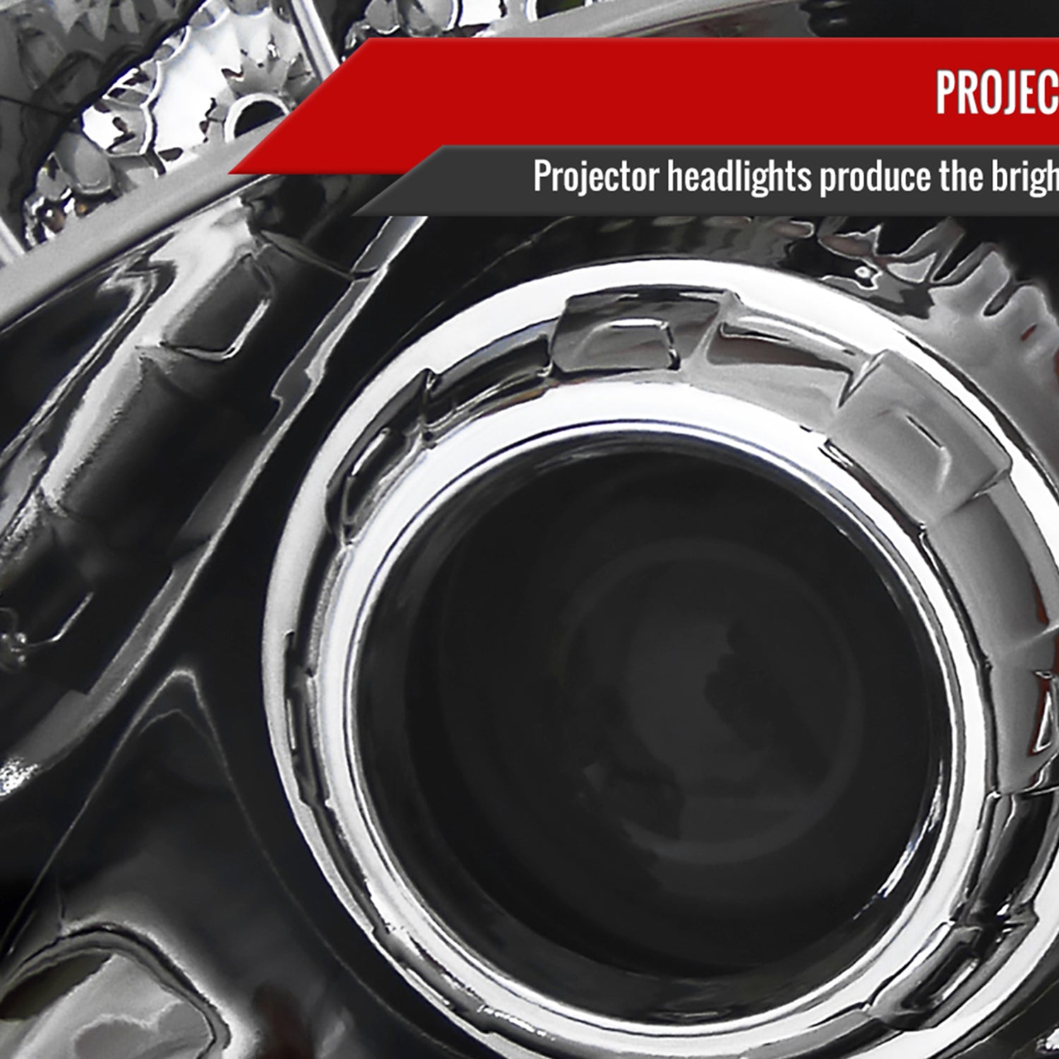 2008-2014 Cadillac CTS Projector Headlights w/LED Light Strip Chrome/Clear