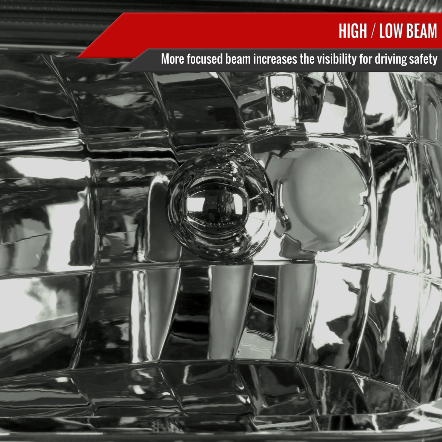 2005-2007 Ford F-250/350/450/550/Excursion Crystal Headlights LED Light Smoke