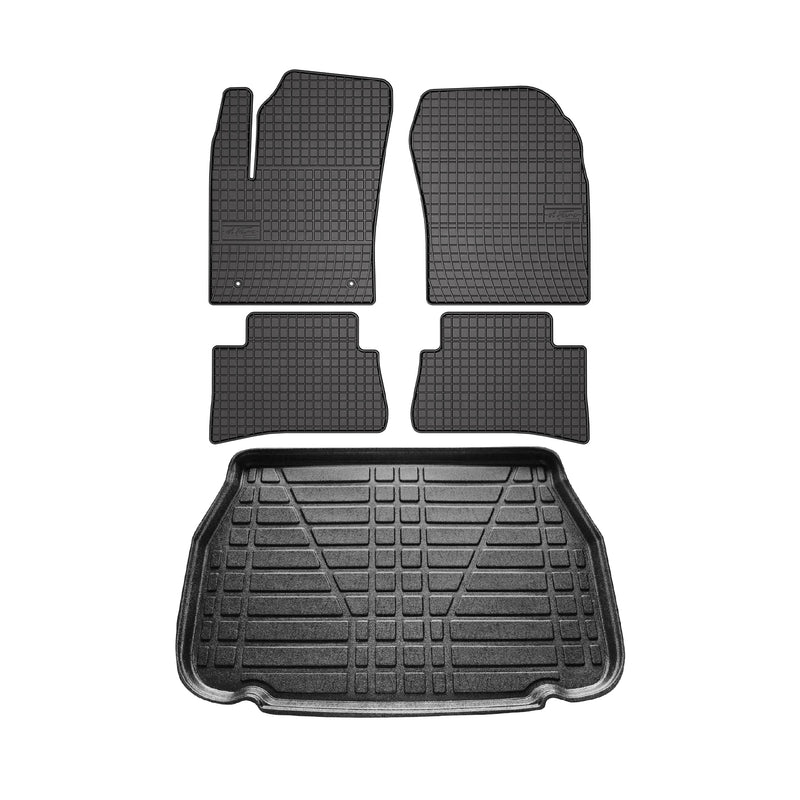 2018-2022 Toyota C-HR Floor Mats & Cargo Liner Full Set All Weather Black