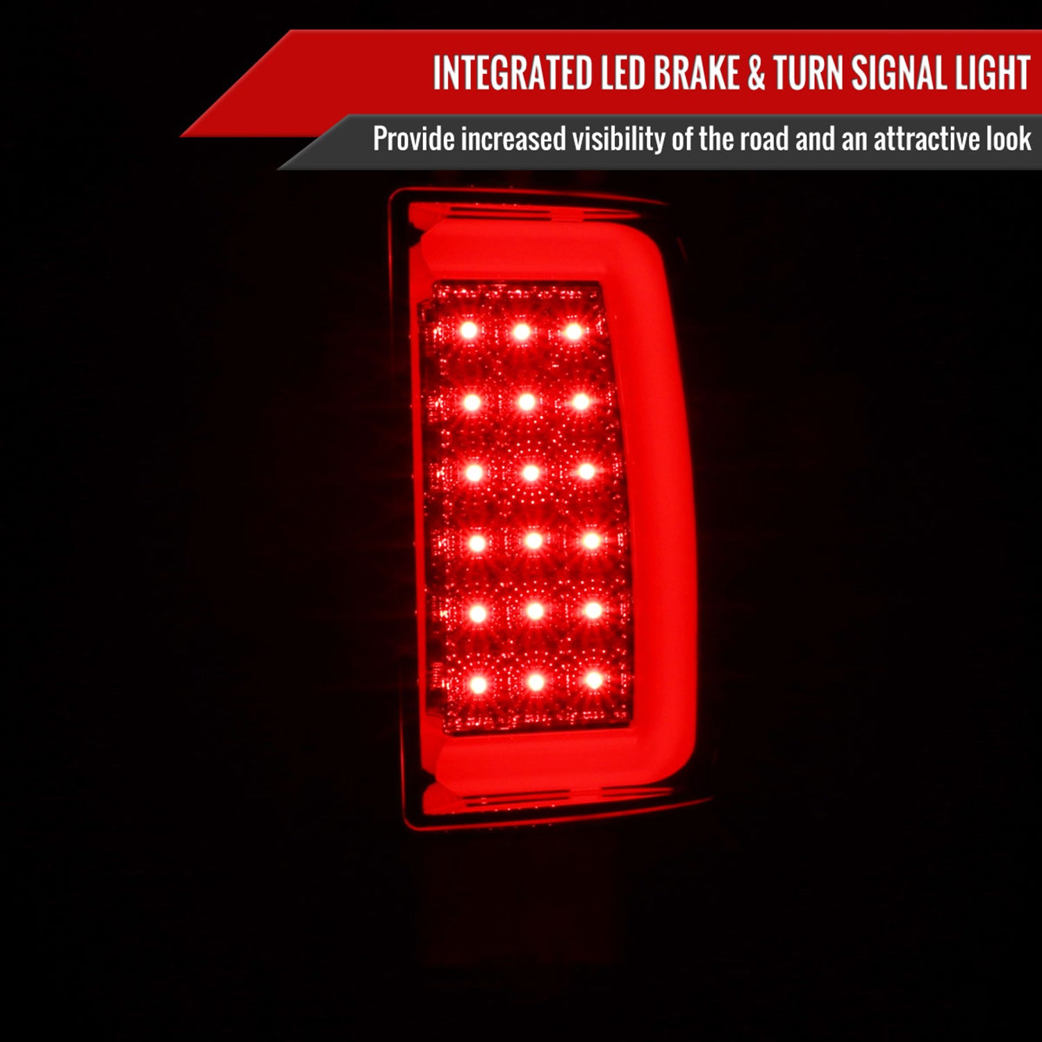 2007-2009 Dodge RAM 1500/2500/3500 LED Tail Lights Chrome Housing/Smoke Lens