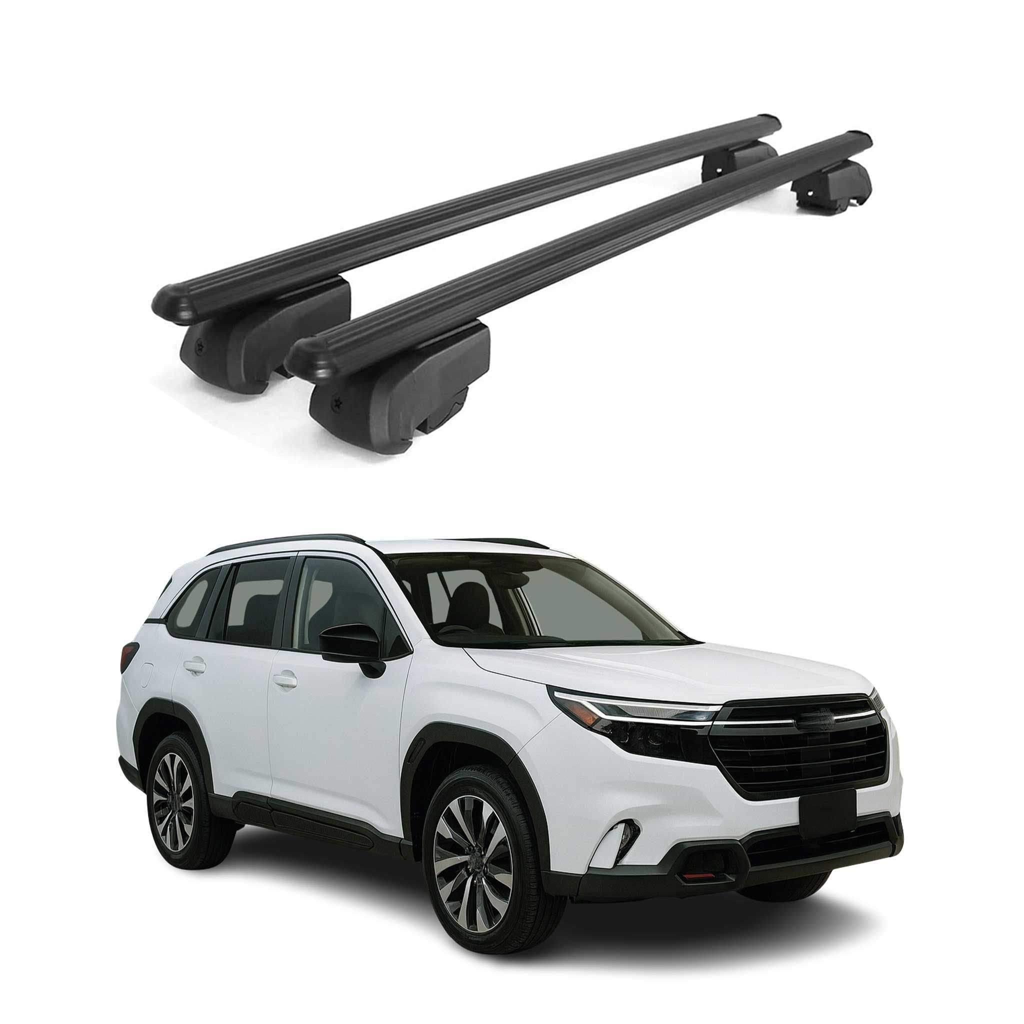 2025 Subaru Forester Roof Rack Cross Bars Luggage Carrier Alu Black 2x