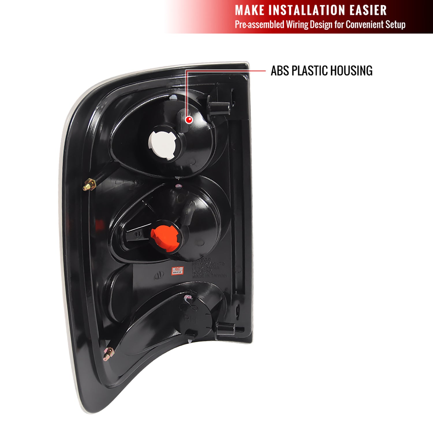 2004-2008 Ford F-150 Styleside Tail Lights Matte Black Housing/Clear Lens