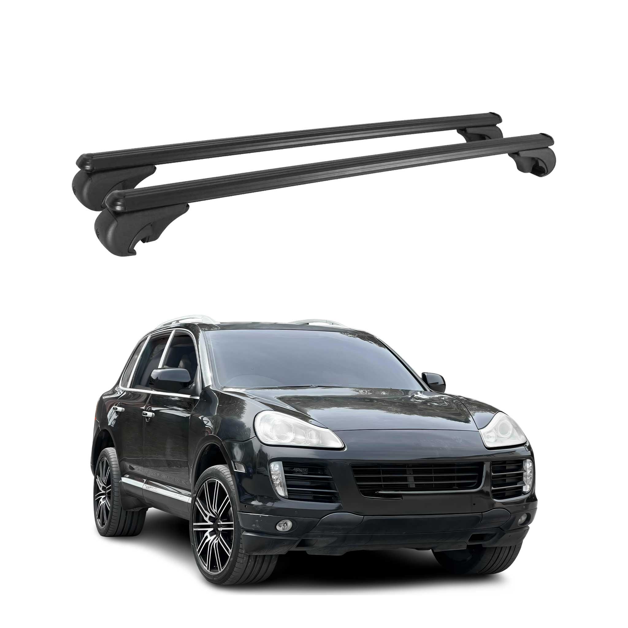 2003-2010 Porsche Cayenne Roof Rack Cross Bars Black
