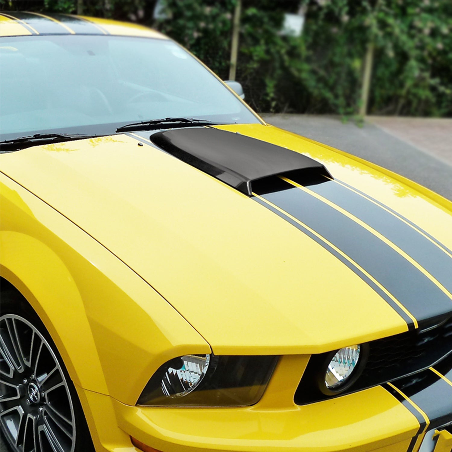 2005-2009 Ford Mustang Black ABS Hood Scoop Air Vent