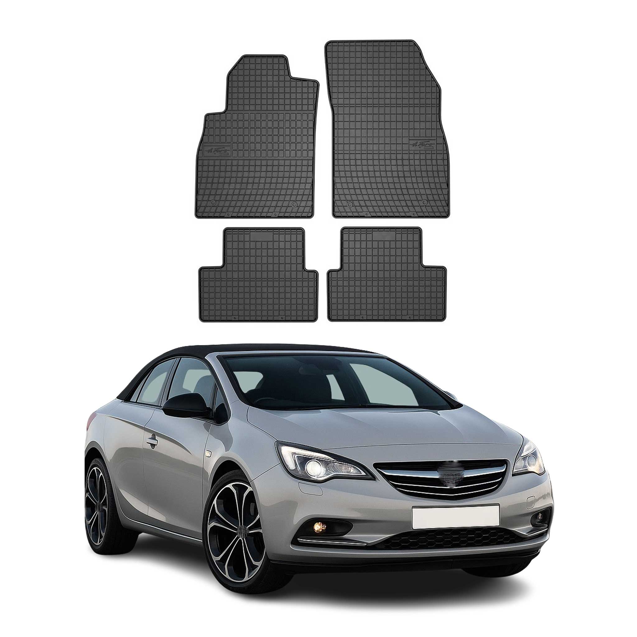 2016-2019 Buick Cascada Floor Mats Liners Full Set All Weather Rubber Black