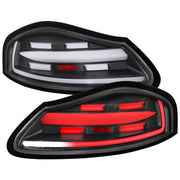 1997-2004 Porche Boxster 986 LED Sequential Tail Lights Matte Black/Clear Lens