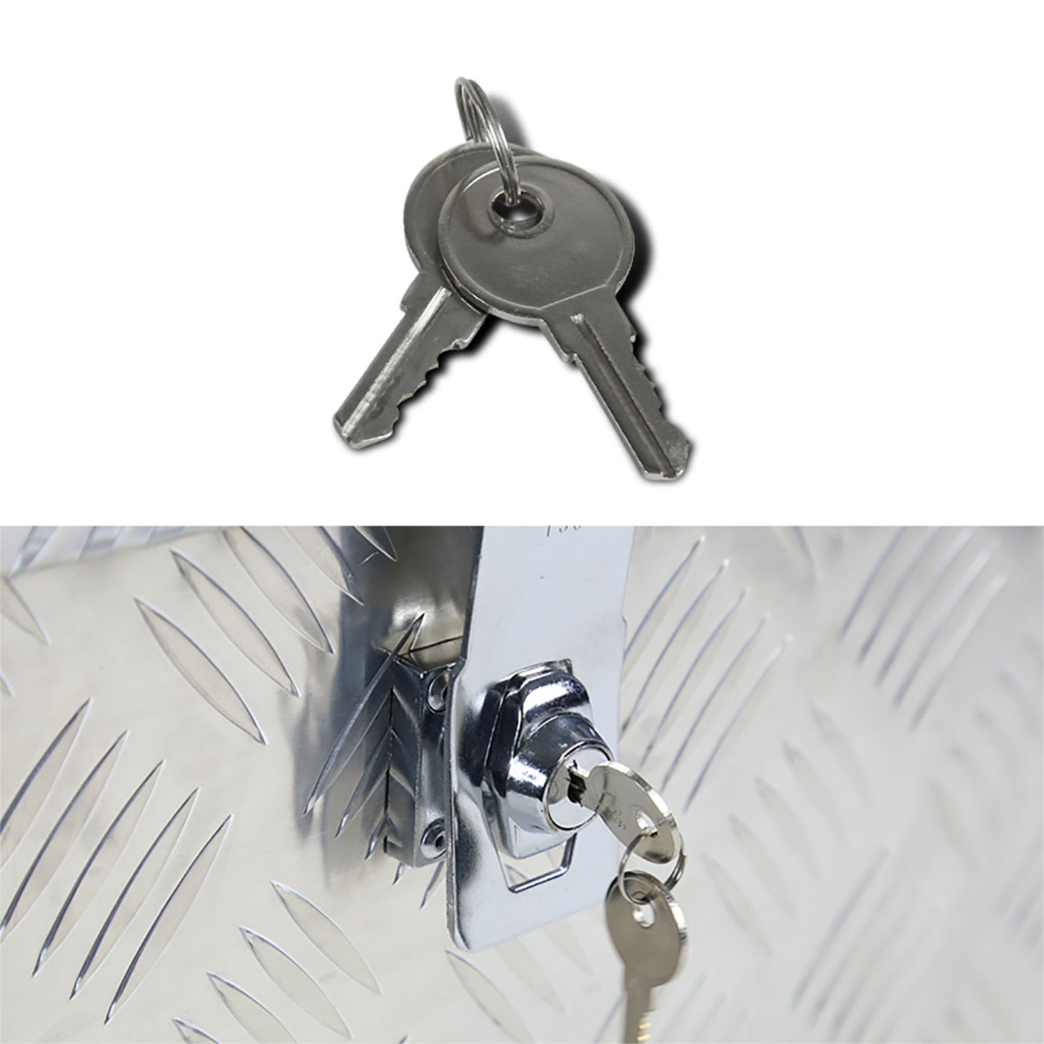 Universal 30" Heavy Duty Aluminum Truck Tool Box w/ Side Handles Lock & Keys