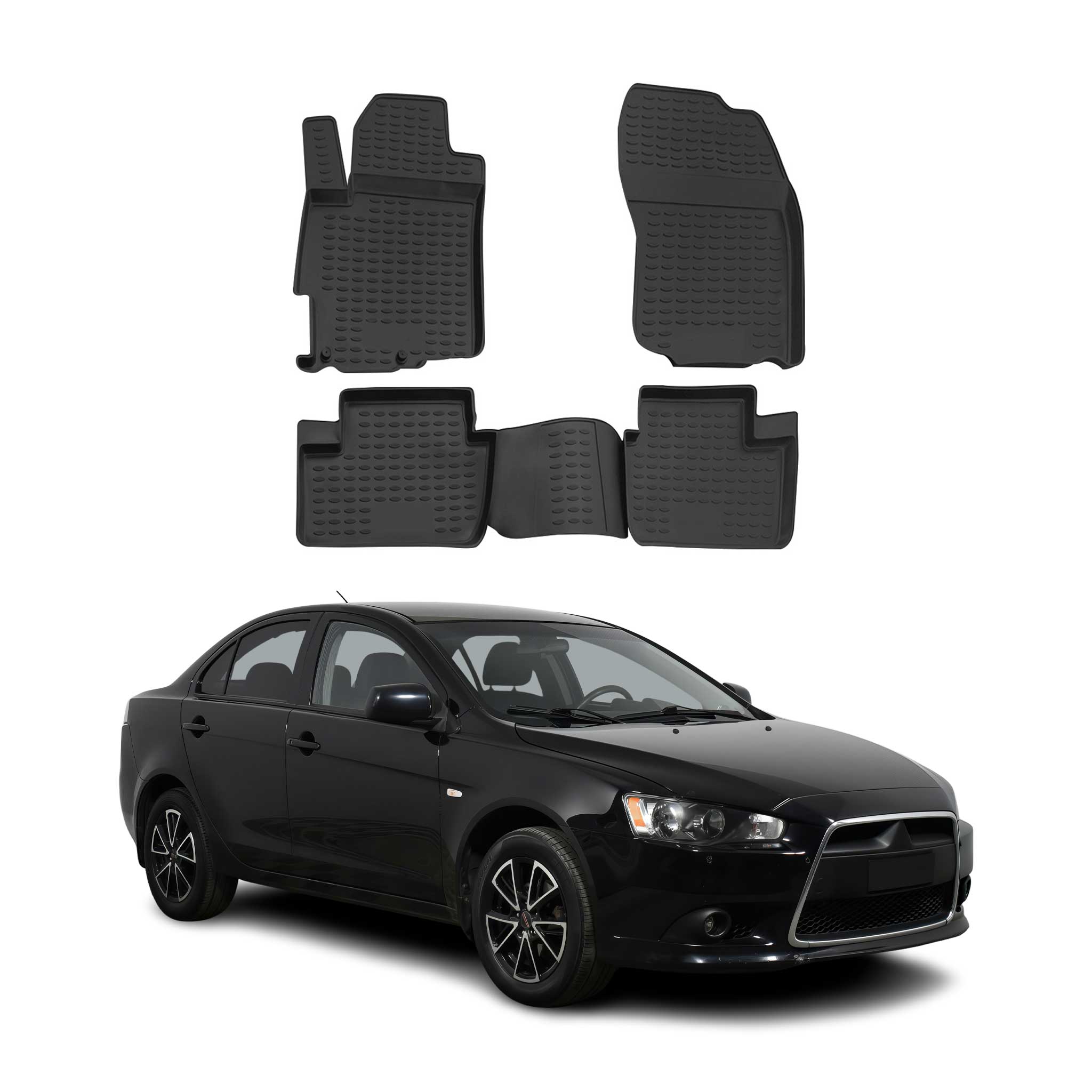 2008-2017 Mitsubishi Lancer X DE GTS EVO Floor Mats Liners Full Set All Weather