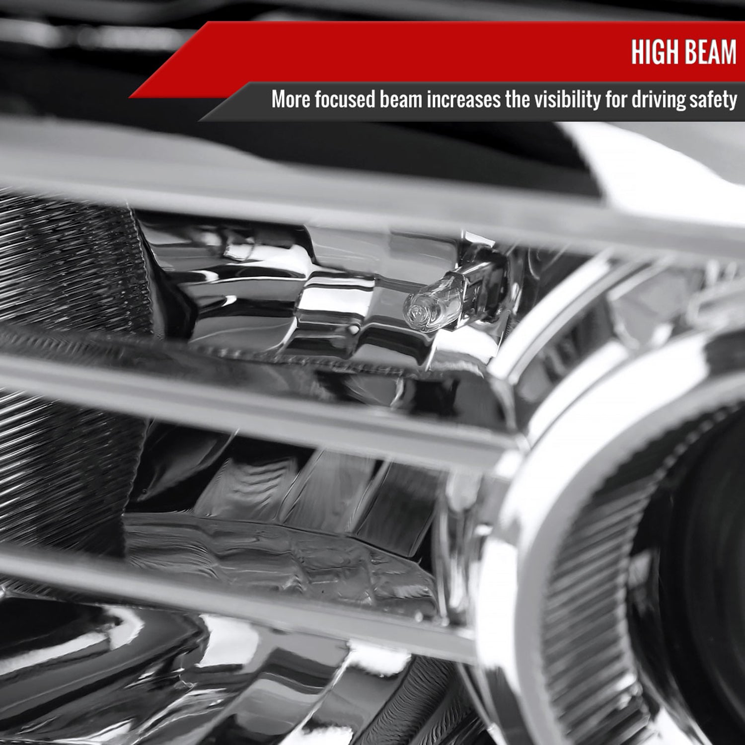 2009-2018 Dodge RAM 1500 / RAM 2500 3500 LED Bar Headlights Chrome