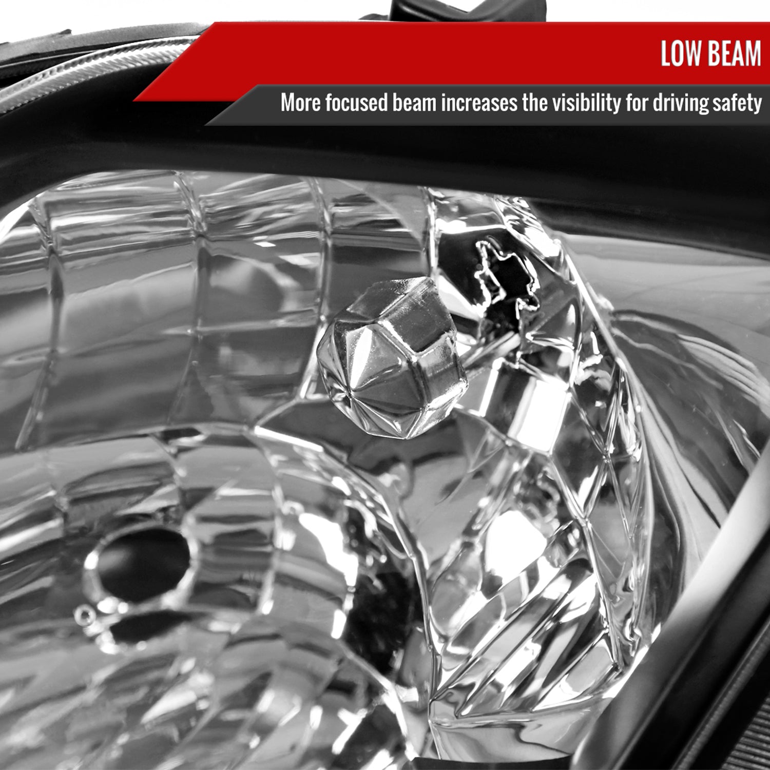 1997-2001 Honda Prelude Factory Style Headlights Matte Black/Clear Lens