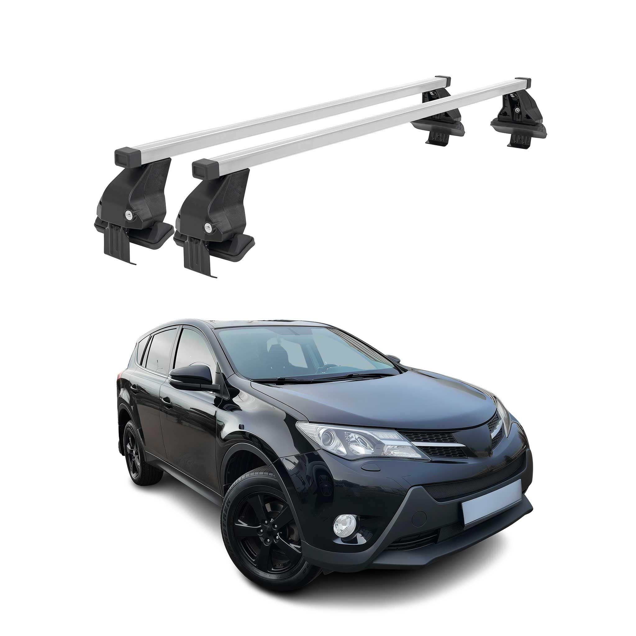 2013-2018 Toyota RAV4 Roof Rack Cross Bars Silver