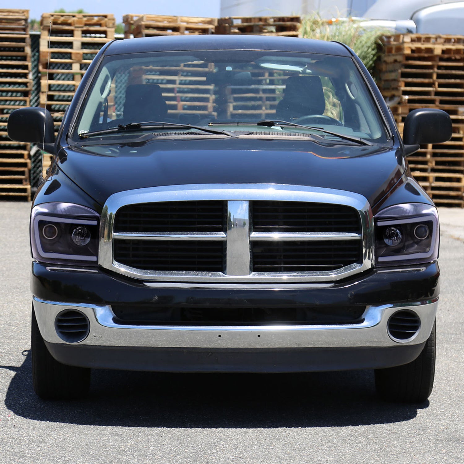 2006-2008 Dodge RAM 1500/ 06-2009 2500 3500 LED CBar Projector Headlights Smoke